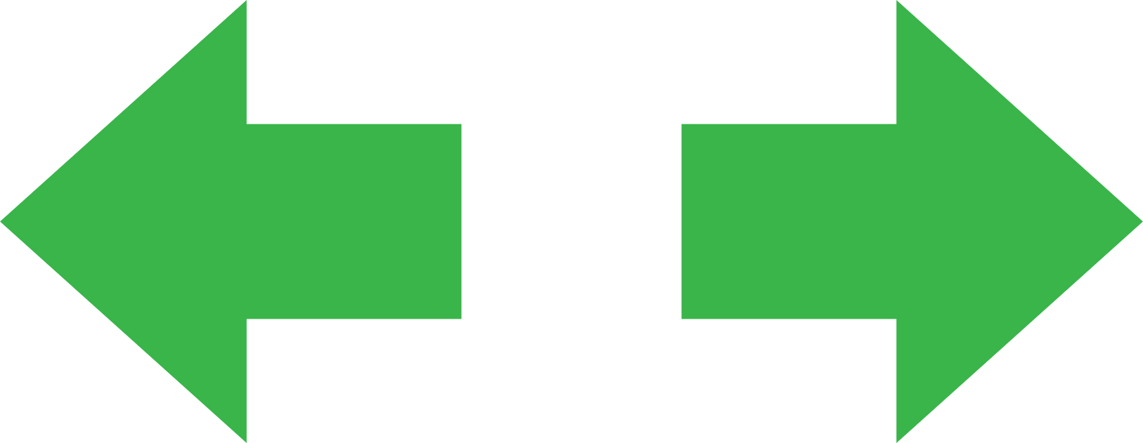 Car turn signal icons in green. Left or right car turn direction